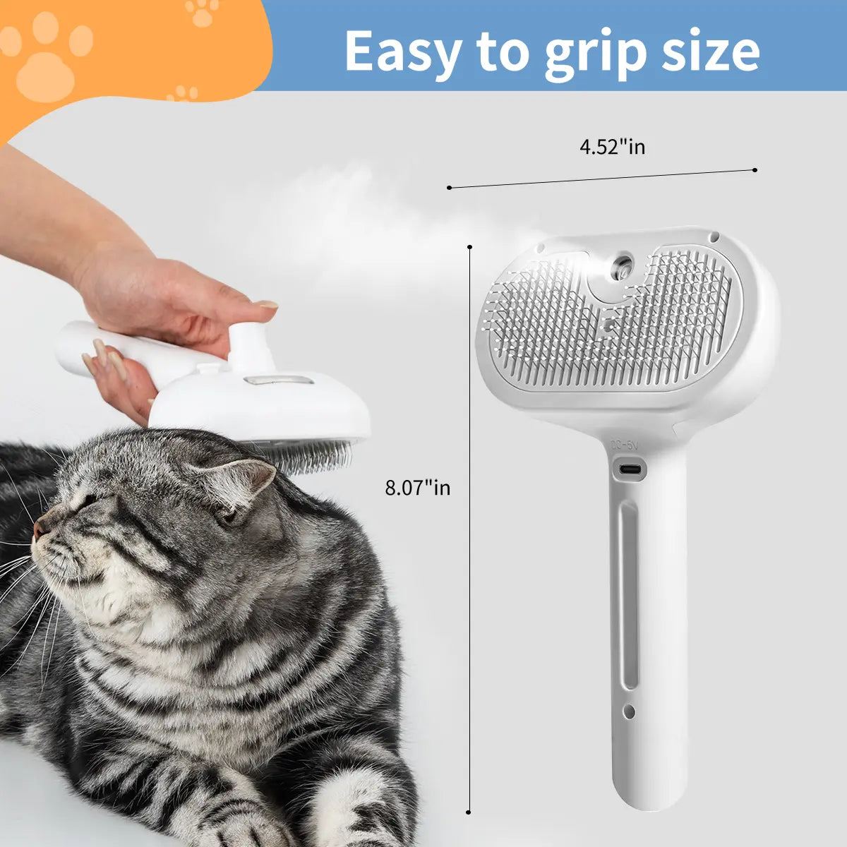 Revolutionary Pet Spray Hair Removal Comb - Effortless Grooming for Dogs & Cats with Shedding Button