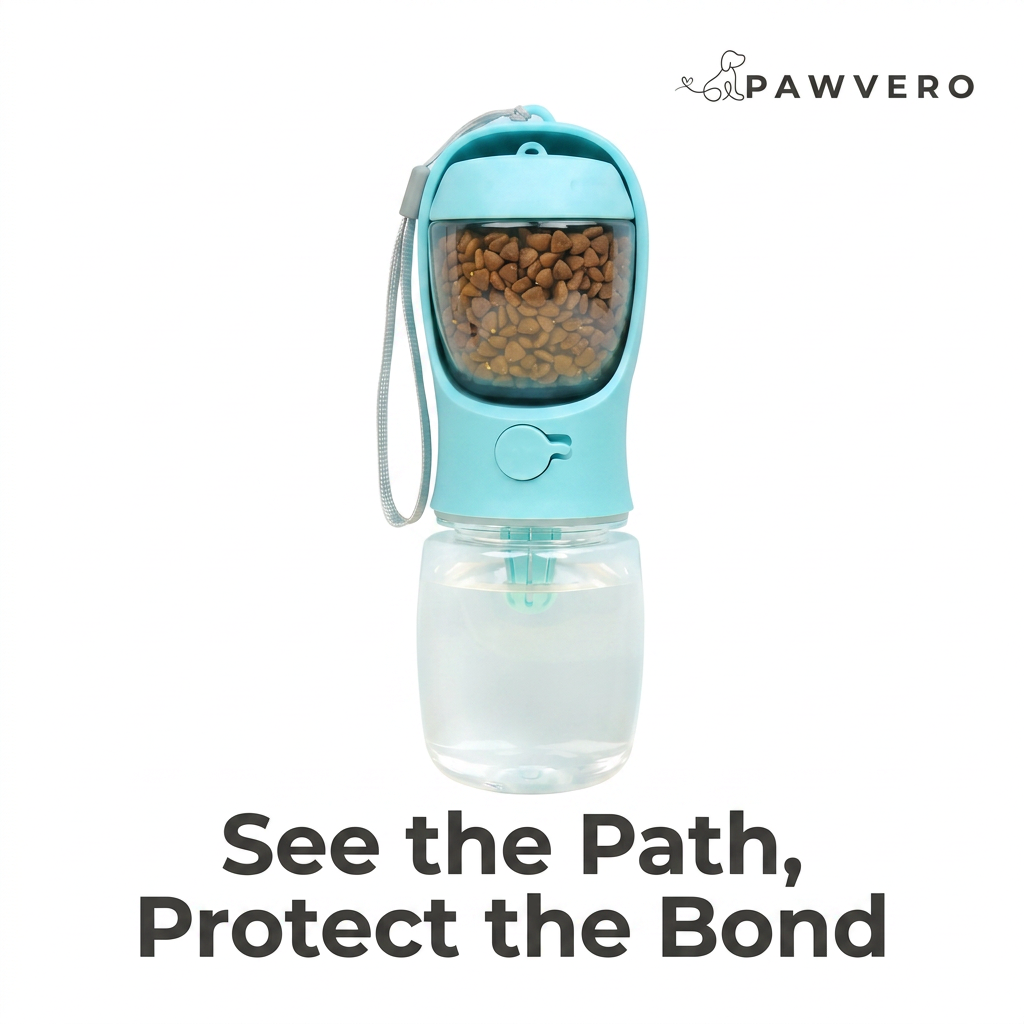 2-in-1 Portable Pet Water Bottle & Food Dispenser — Travel Essential for Dogs & Cats